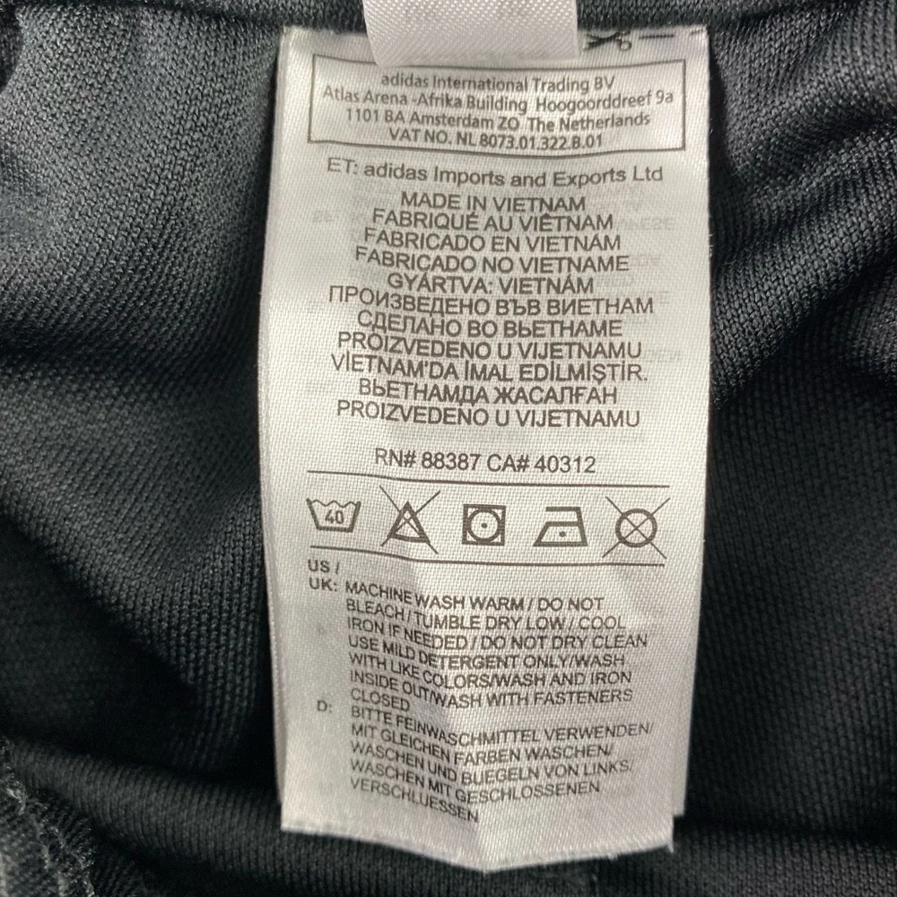 Adidas climacool athletic athleisure black 3 stripe pants sz small